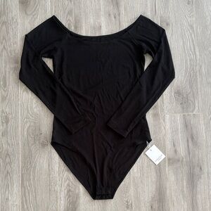 Elegant Black Off-Shoulder Bodysuit